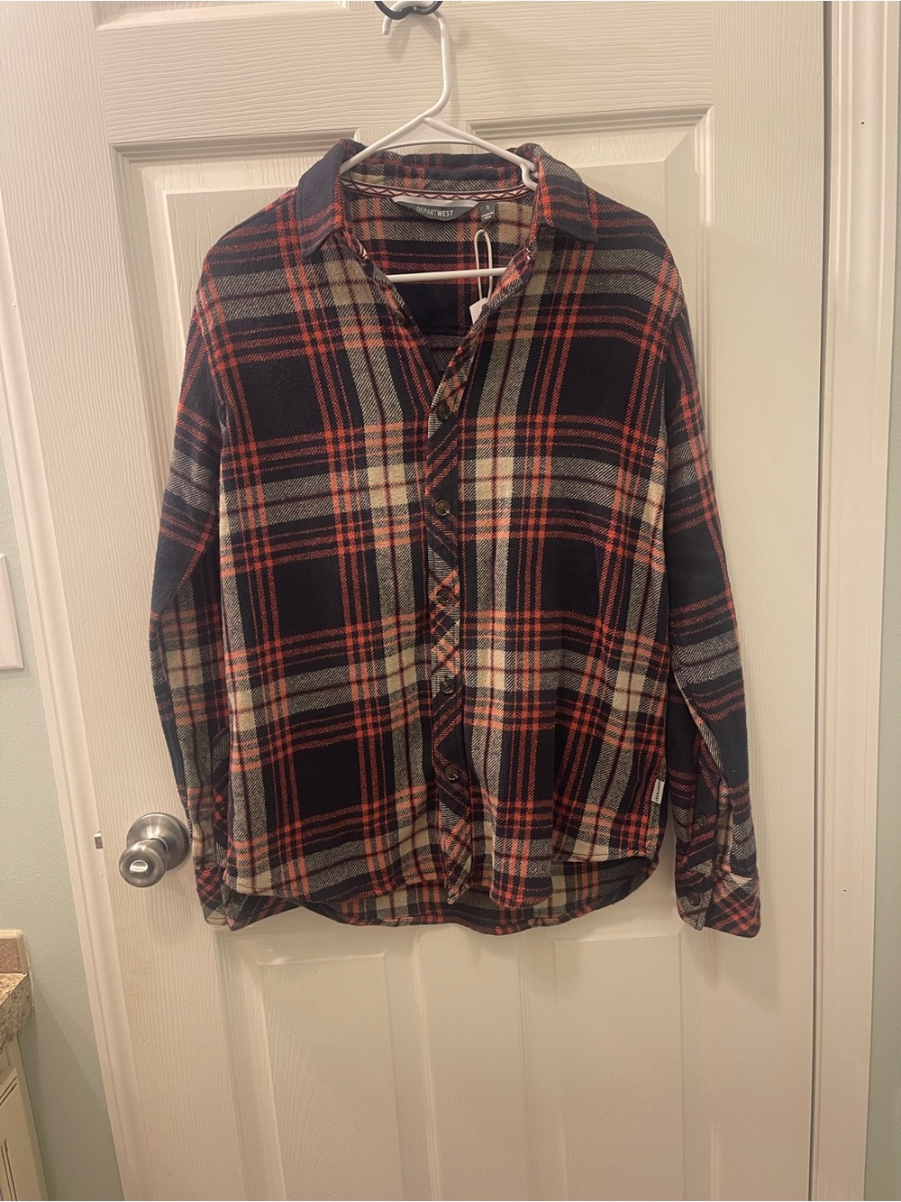 Unbranded Men's Casual Button-Down Plaid Shirt - Black & Red